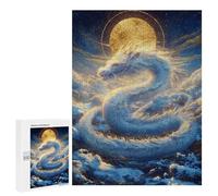 Jigsaw Puzzles for Adults500 PCS Golden Dragon Sky Dance Jigsaws for Adults Puzzle Family Activities Fun Activities at Home Gifts for Friends And Family 500 PCS