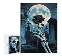 Jigsaw Puzzles for Adults500 PCS Gothic Rose in Graveyard Adult Puzzles Brain Teaser Game Home Decoration Help The Brain Exercise 500 PCS