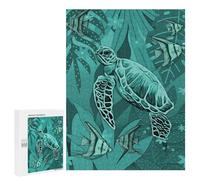 Jigsaw Puzzles for Adults500 PCS Green Sea Turtles Puzzle for Adults Fun Games Wall Decoration Deal As Gifts for The Whole Family 500 PCS