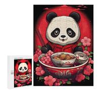 Jigsaw Puzzles for Adults500 PCS Japan Panda Ramen Ruby Art Adult Puzzles Brain Teaser Game Home Decoration Help The Brain Exercise 500 PCS