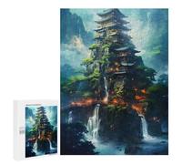 Jigsaw Puzzles for Adults500 PCS Japanese Fantasy Village Adult Jigsaw Puzzle Family Games Difficult Challenge Fun Activities at Home 500 PCS