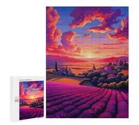 Jigsaw Puzzles for Adults500 PCS Lavender Fields at Sunset Adult Jigsaw Puzzle Hands-on Game But Fun And Humorous Stress Reduction Gifts 500 PCS