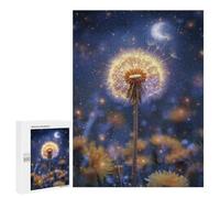 Jigsaw Puzzles for Adults500 PCS Magical Dandelion Night Sky Adult Jigsaw Puzzles For Family Fun Fun Activities at Home Challenging Family Fun Game 500 PCS