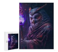 Jigsaw Puzzles for Adults500 PCS Magical Owl with Staff Puzzle for Adults Fun Games Wall Decoration Deal As Gifts for The Whole Family 500 PCS