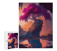 Jigsaw Puzzles for Adults500 PCS Magical Tree Reflections Puzzle for Adults Fun Games Wall Decoration Deal As Gifts for The Whole Family 500 PCS