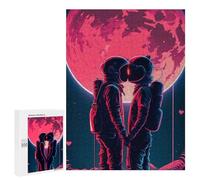 Jigsaw Puzzles for Adults500 PCS Moonlit Kiss in Space Puzzle for Adults Fun Games Wall Decoration Deal As Gifts for The Whole Family 500 PCS