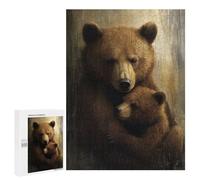 Jigsaw Puzzles for Adults500 PCS Mother Bear And Cub Puzzle for Adults Fun Games Wall Decoration Deal As Gifts for The Whole Family 500 PCS