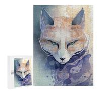 Jigsaw Puzzles for Adults500 PCS Mystical Kitsune Fox Mask Adult Jigsaw Family Game Staycation Kill Time for Birthday, Chrismas 500 PCS