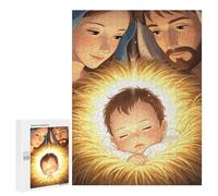 Jigsaw Puzzles for Adults500 PCS Nativity Scene Baby Jesus, Mary, Joseph Puzzle for Adults Fun Games Wall Decoration Deal As Gifts for The Whole Family 500 PCS