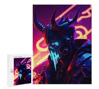 Jigsaw Puzzles for Adults500 PCS Neon Demon Armor Puzzle for Adults DIY Toys Staycation Kill Time Fun at Home Activities, 500 PCS