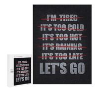 Jigsaw Puzzles for Adults500 PCS No Excuses Lets Go Jigsaw for Adults Brain Teaser Game Pattern Assembly Unique Birthday And Gifts 500 PCS