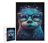 Jigsaw Puzzles for Adults500 PCS Otter Glasses Fantasy Art Print Teenagers Puzzles Relaxing Games For Family Fun Fun Activities at Home 500 PCS