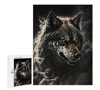 Jigsaw Puzzles for Adults500 PCS Paint The Smoke Wolf Adult Jigsaw Puzzle Family Games Difficult Challenge Fun Activities at Home 500 PCS