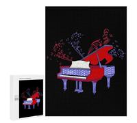 Jigsaw Puzzles for Adults500 PCS Piano Player 4th Of July Puzzle for Adults Fun Games Wall Decoration Deal As Gifts for The Whole Family 500 PCS