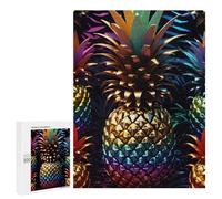 Jigsaw Puzzles for Adults500 PCS Pineapple Metallic Puzzle for Adults DIY Toys Staycation Kill Time Fun at Home Activities, 500 PCS