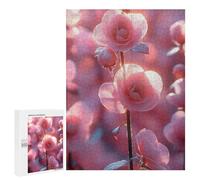 Jigsaw Puzzles for Adults500 PCS Pink Camellia Flowers in Bloom Jigsaw for Adults Brain Teaser Game Pattern Assembly Unique Birthday And Gifts 500 PCS