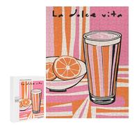 Jigsaw Puzzles for Adults500 PCS Pink La Dolce Vita Jigsaw for Adults Brain Teaser Game Pattern Assembly Unique Birthday And Gifts 500 PCS