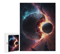 Jigsaw Puzzles for Adults500 PCS Planetary Convergence in Space Puzzle for Adults Fun Games Wall Decoration Deal As Gifts for The Whole Family 500 PCS