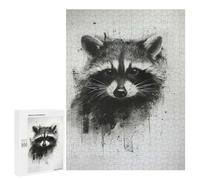 Jigsaw Puzzles for Adults500 PCS Raccoon Head in Charcoal Puzzle for Adults DIY Toys Staycation Kill Time Fun at Home Activities, 500 PCS