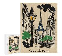 Jigsaw Puzzles for Adults500 PCS Salon De Paris Illustration Jigsaw for Adults Brain Teaser Game Pattern Assembly Unique Birthday And Gifts 500 PCS