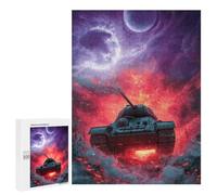 Jigsaw Puzzles for Adults500 PCS Sci-Fi Tank Battle Scene Adult Jigsaw Puzzles For Family Fun Fun Activities at Home Challenging Family Fun Game 500 PCS