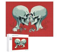 Jigsaw Puzzles for Adults500 PCS Skulls in Love A Romantic Artwork Teenagers Puzzles Anti-Stress Toys Presents for Women Fun Activities at Home 500 PCS