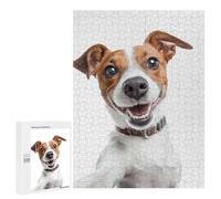 Jigsaw Puzzles for Adults500 PCS Smiling Jack Russell Selfie Dog Puzzle for Adults DIY Toys Staycation Kill Time Fun at Home Activities, 500 PCS