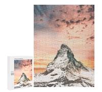 Jigsaw Puzzles for Adults500 PCS Snow-Capped Mountain at Sunset Adult Jigsaw Puzzle Hands-on Game But Fun And Humorous Stress Reduction Gifts 500 PCS