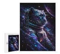 Jigsaw Puzzles for Adults500 PCS Space Leopard Astronaut Art Print-2 Teenagers Puzzles Relaxing Games For Family Fun Fun Activities at Home 500 PCS