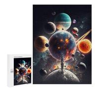 Jigsaw Puzzles for Adults500 PCS Space Scene with Planets Adult Jigsaw Family Game Staycation Kill Time for Birthday, Chrismas 500 PCS