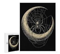 Jigsaw Puzzles for Adults500 PCS Spider Moon Web Adult Puzzles Brain Teaser Game Home Decoration Help The Brain Exercise 500 PCS