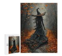 Jigsaw Puzzles for Adults500 PCS Spooky Witch in Autumn Forest Jigsaws for Adults Puzzle Family Activities Fun Activities at Home Gifts for Friends And Family 500 PCS