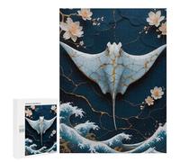 Jigsaw Puzzles for Adults500 PCS Stingray Kintsugi Art Puzzle for Adults DIY Toys Staycation Kill Time Fun at Home Activities, 500 PCS