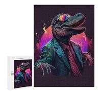 Jigsaw Puzzles for Adults500 PCS Stylish Dinosaur Art Print Puzzle for Adults Fun Games Wall Decoration Deal As Gifts for The Whole Family 500 PCS