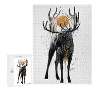 Jigsaw Puzzles for Adults500 PCS Sun Moose Teenagers Puzzles Relaxing Games For Family Fun Fun Activities at Home 500 PCS