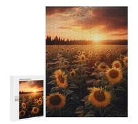 Jigsaw Puzzles for Adults500 PCS Sunflower Field Puzzle for Adults DIY Toys Staycation Kill Time Fun at Home Activities, 500 PCS