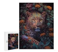 Jigsaw Puzzles for Adults500 PCS The Flowered Leopard Jigsaw for Adults Family Games But Fun And Humorous Help The Brain Exercise 500 PCS