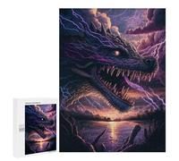 Jigsaw Puzzles for Adults500 PCS Thunder Dragon's Roar Jigsaw for Adults Brain Teaser Game Pattern Assembly Unique Birthday And Gifts 500 PCS