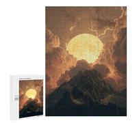 Jigsaw Puzzles for Adults500 PCS Thunderstorm Moonlit Peaks -3 Adult Jigsaw Puzzles For Family Fun Fun Activities at Home Challenging Family Fun Game 500 PCS