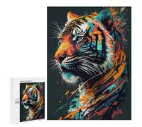 Jigsaw Puzzles for Adults500 PCS Tiger Art Series Style 3 Adult Puzzles Brain Teaser Game Home Decoration Help The Brain Exercise 500 PCS