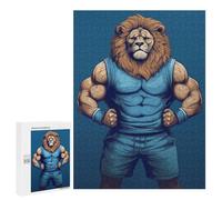 Jigsaw Puzzles for Adults500 PCS Tiger Athlete Bodybuilder Jigsaw for Adults Family Games But Fun And Humorous Help The Brain Exercise 500 PCS