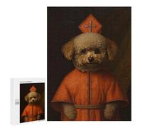 Jigsaw Puzzles for Adults500 PCS Toy Poodle The Pope Jigsaws for Adults Family Games Presents for Women Unique Birthday And Gifts 500 PCS