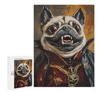Jigsaw Puzzles for Adults500 PCS Vampire Pug Art Print-3 Jigsaws for Adults Puzzle Family Activities Fun Activities at Home Gifts for Friends And Family 500 PCS