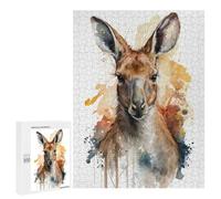 Jigsaw Puzzles for Adults500 PCS Watercolor Kangaroo Portrait Adult Jigsaw Puzzle Family Games Difficult Challenge Fun Activities at Home 500 PCS