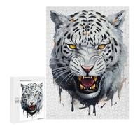 Jigsaw Puzzles for Adults500 PCS Watercolor Leopard Adult Puzzles Brain Teaser Game Home Decoration Help The Brain Exercise 500 PCS