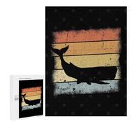 Jigsaw Puzzles for Adults500 PCS Whale Retro Design Adult Puzzles Brain Teaser Game Home Decoration Help The Brain Exercise 500 PCS