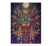 Jigsaw Puzzles for Adults52x38cm/1000pcs Colorful Cat Mandala Artwork Jigsaws for Adults Toy Wall Decor Staycation Kill Time Fun Activities at Home 52x38cm/1000pcs