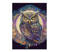 Jigsaw Puzzles for Adults52x38cm/1000pcs Colorful Mystical Owl Artwork Jigsaws for Adults Fun Games Birthday Present Christmas Birthday Gifts 52x38cm/1000pcs