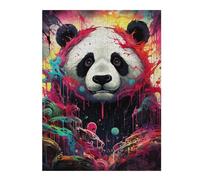 Jigsaw Puzzles for Adults52x38cm/1000pcs Colorful Panda Artwork Jigsaws for Adults Toy Wall Decor Staycation Kill Time Fun Activities at Home 52x38cm/1000pcs