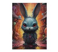 Jigsaw Puzzles for Adults52x38cm/1000pcs Dark Bunny in A Melted World Teenagers Puzzles Brain Teaser Game Wall Art Christmas Birthday Gifts 52x38cm/1000pcs